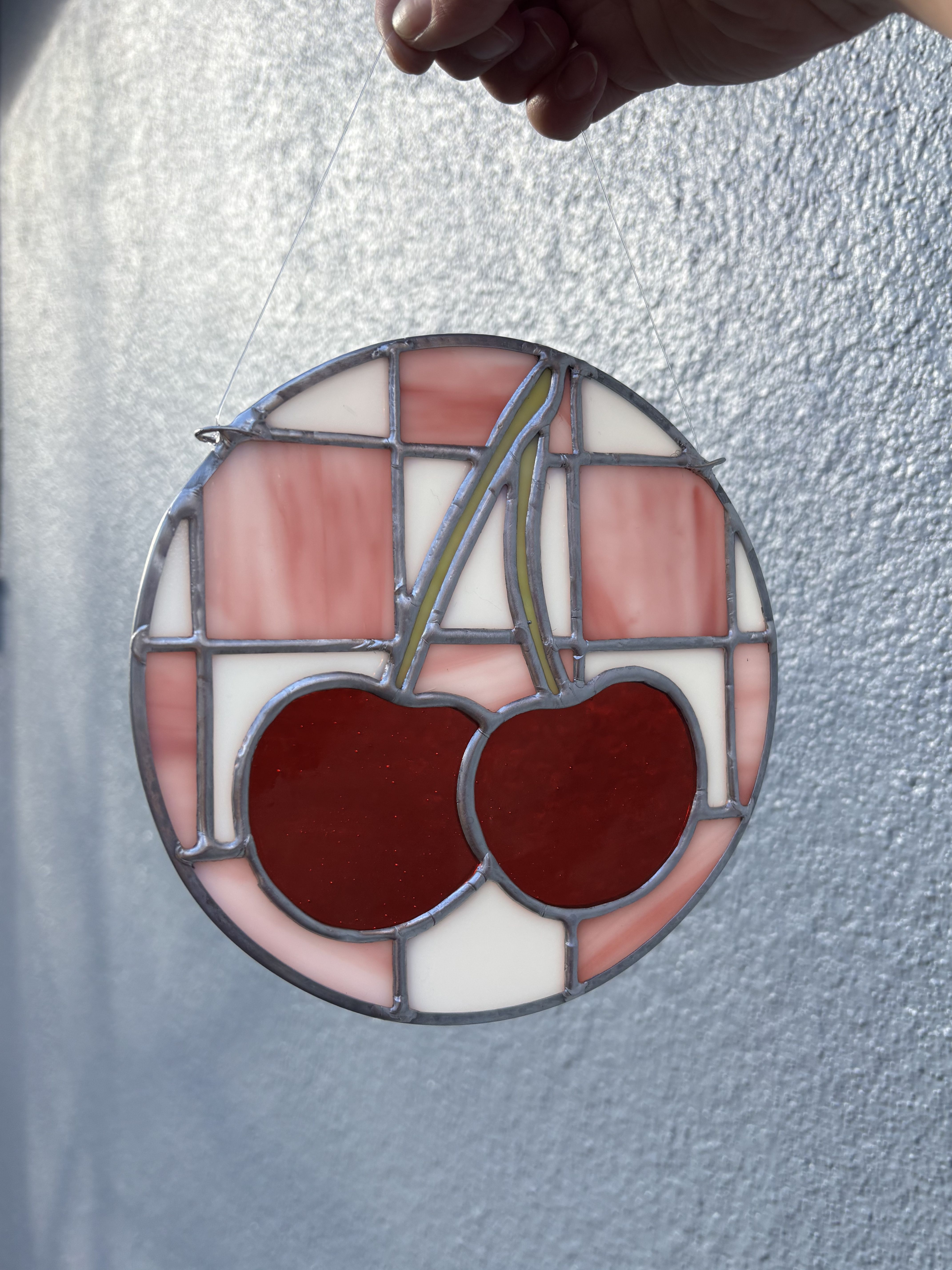 stained glass cherries