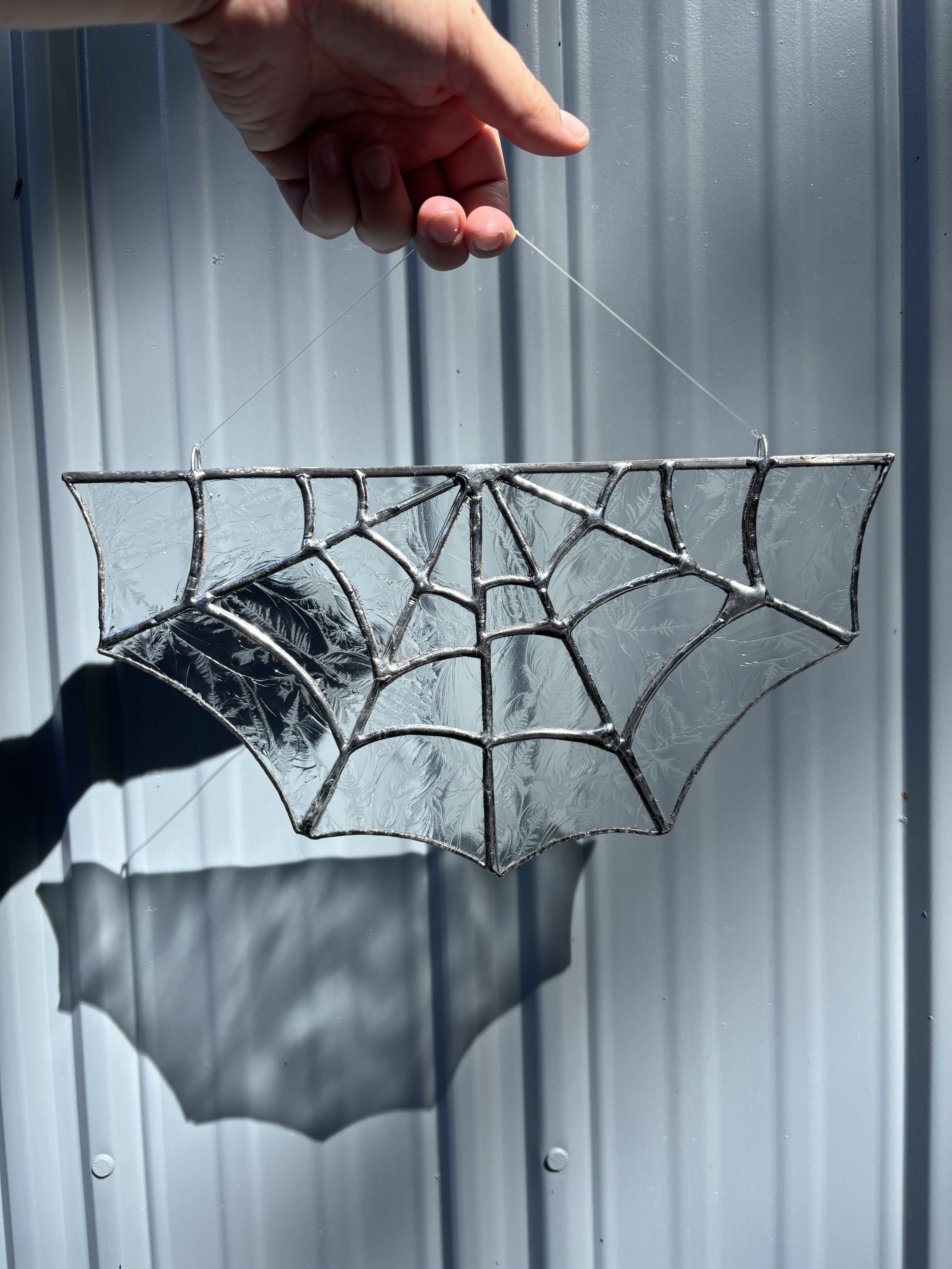 stained glass spider web